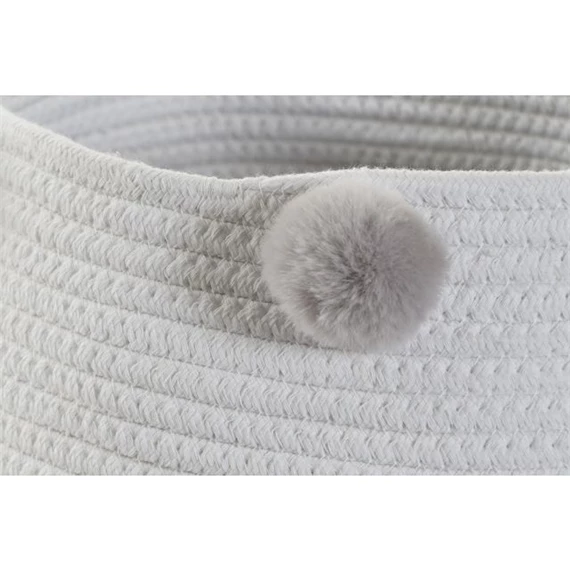 Kosár pomponos 30x30x26 cm 3 féle