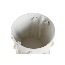 Kosár szett bojtos 43x43x45 cm S/3