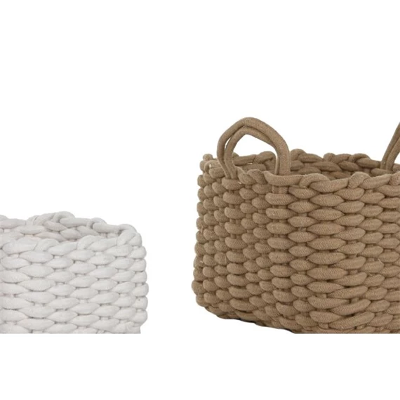 Kosár szett füllel, szögletes 28x28x18 cm 2 féle S/3