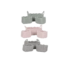 Kosár szett füllel, szögletes 32x25x15 cm 3 féle S/3