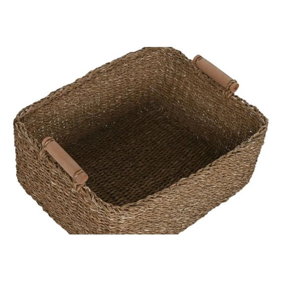 Kosár szett füllel, szögletes 48x40x22 cm S/3