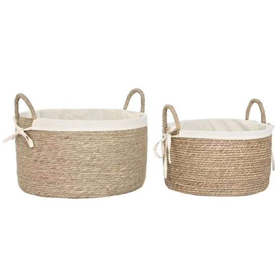 Kosár szett füllel 42x42x32 cm S/2