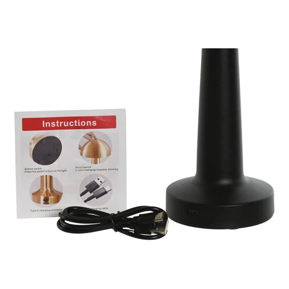 Lámpa asztali, LED-es 9x9x24 cm 2 féle