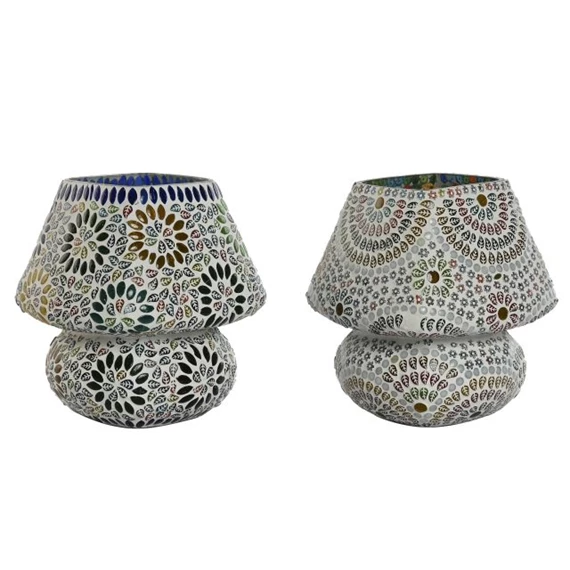 Lámpa asztali, mintás 19x19x22 cm 2 féle