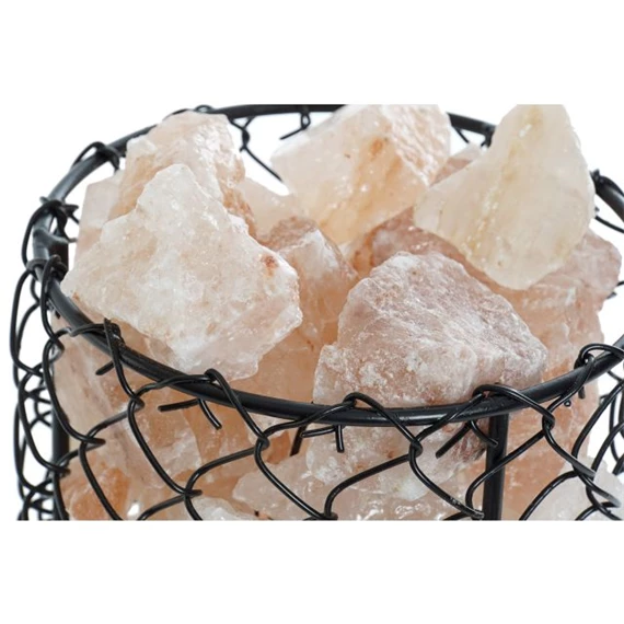 Lámpa asztali, sólámpa kosár 17x17x17 cm