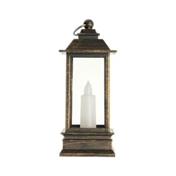 Lámpás LED-es gyertyával 15x6 cm