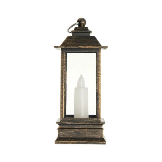 Lámpás LED-es gyertyával 15x6 cm