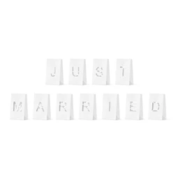 Lámpások gyertyazsákok - just married, 11,5x19x7 cm S/11