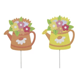 Locsolókanna virággal, betűzős 7,5x8 cm S/12