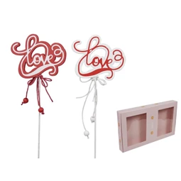 "Love" felirat betűzős 7,5x6 cm S/18