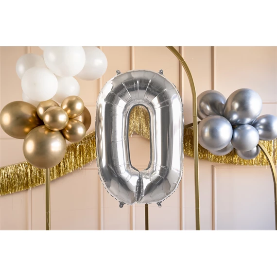 Lufi 0-ás szám fólia 72 cm ezüst