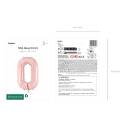 Lufi 0-ás szám fólia 72 cm világos rózsaszín