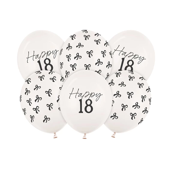 Lufi 18 db 30 cm pasztell törtfehér S/6