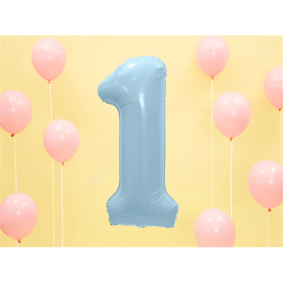 Lufi 1-es szám fólia 86 cm világoskék