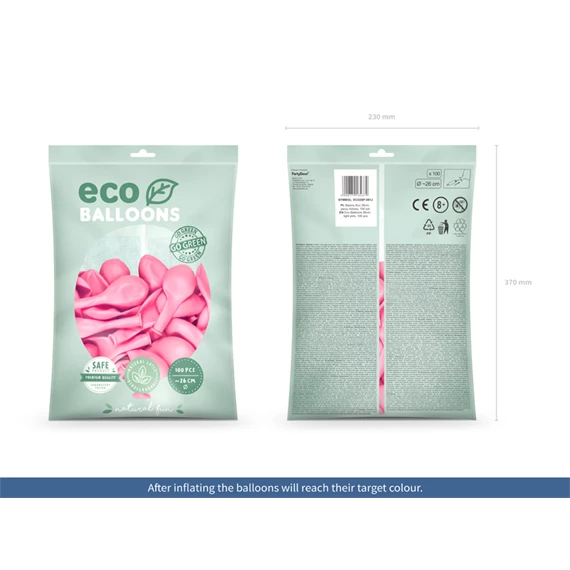 Lufi 26 cm pasztell világos rózsaszín S/100