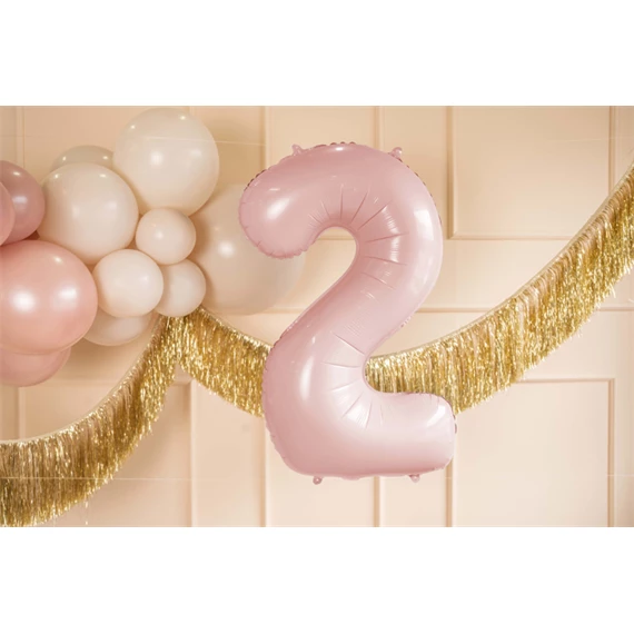 Lufi 2-es szám fólia 72 cm világos rózsaszín