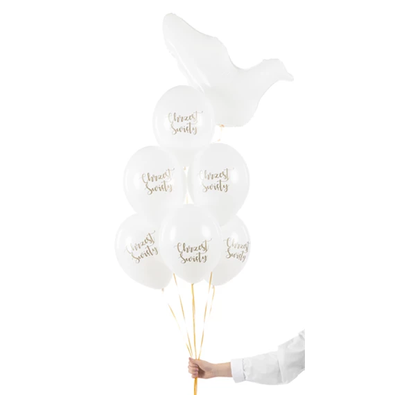 Lufi 30 cm chrzest swiety pasztell tiszta fehér S/50