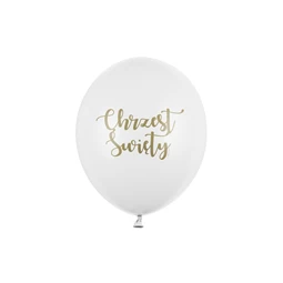 Lufi 30 cm chrzest swiety pasztell tiszta fehér S/6