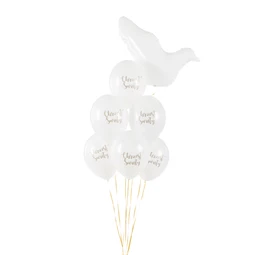 Lufi 30 cm chrzest swiety pasztell tiszta fehér S/6