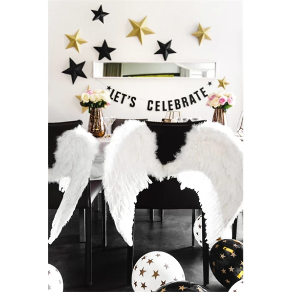 Lufi 30 cm csillagok pasztell fekete S/6