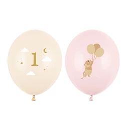 Lufi 30 cm egérke 1-es szám halvány rózsaszín S/50