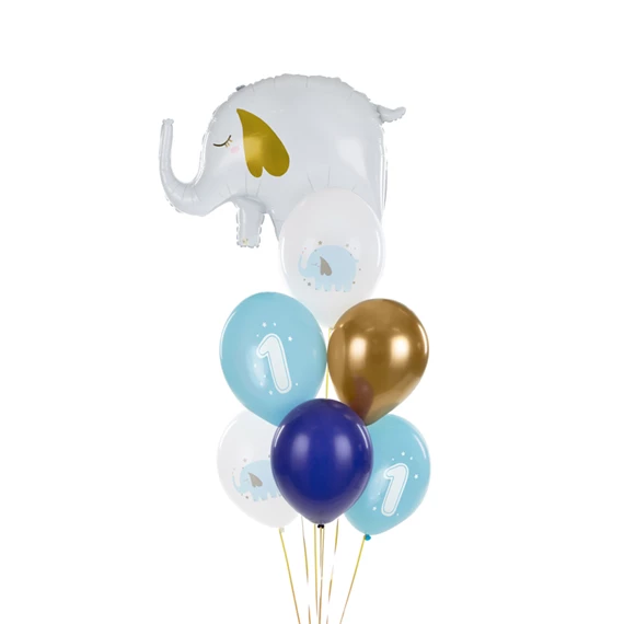 Lufi 30 cm egy év pasztell világoskék S/6