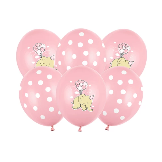 Lufi 30 cm elefánt pasztell rózsaszín mix