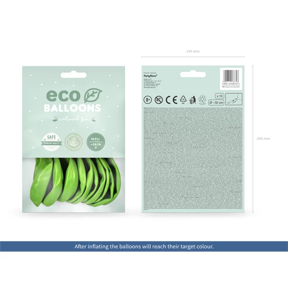 Lufi 30 cm fémes zöld alma S/10