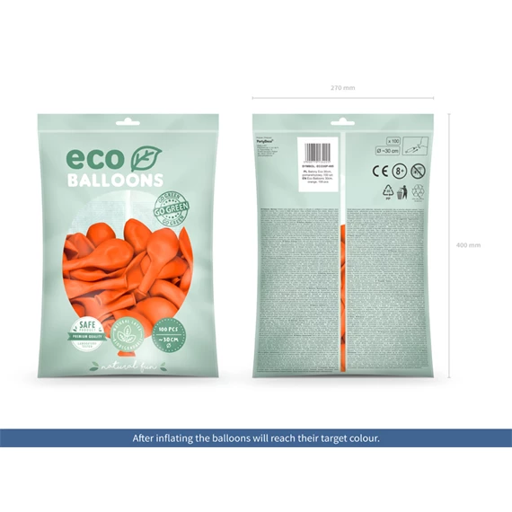 Lufi 30 cm pasztell narancs S/100