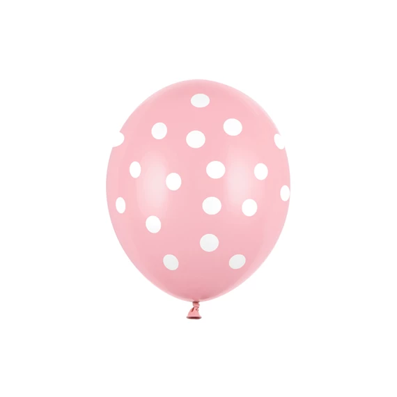 Lufi 30 cm pöttyös pasztell babarózsaszín S/50