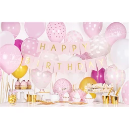 Lufi 30 cm pöttyös pasztell babarózsaszín S/50