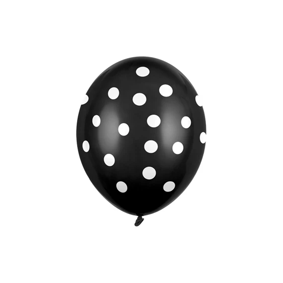 Lufi 30 cm pöttyös pasztell fekete S/50