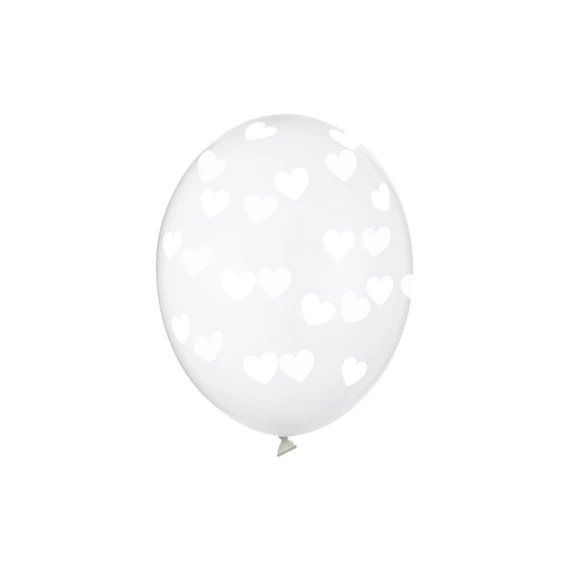 Lufi erős 30 cm szívek kristálytiszta S/6