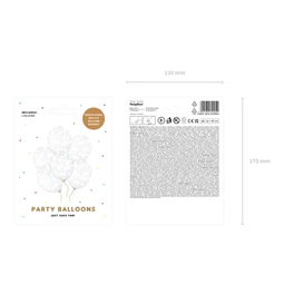 Lufi erős 30 cm szívek kristálytiszta S/6