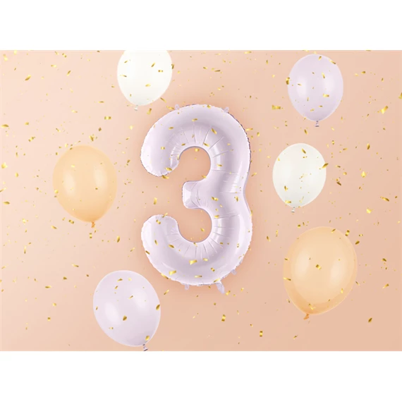 Lufi 3-as szám fólia 72 cm lila