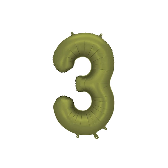 Lufi 3-as szám fólia 86 cm olíva