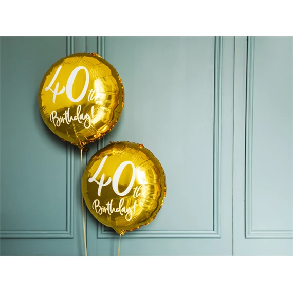 Lufi 40, születésnap fólia arany 45 cm