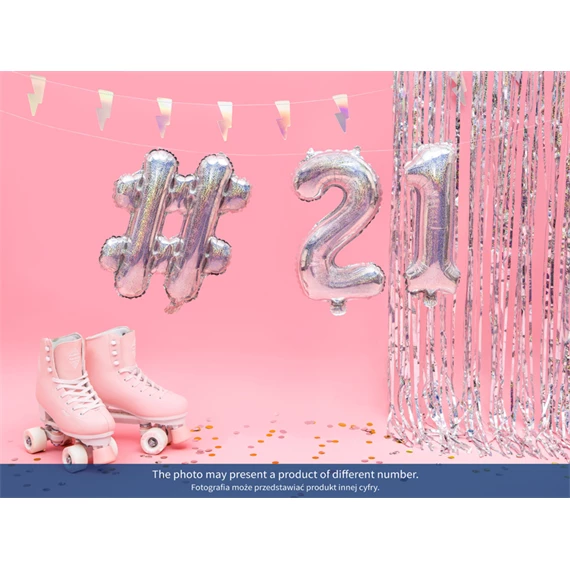 Lufi 4-es szám fólia 35 cm irizáló