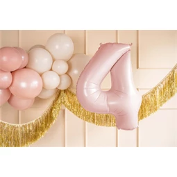 Lufi 4-es szám fólia 72 cm világos rózsaszín