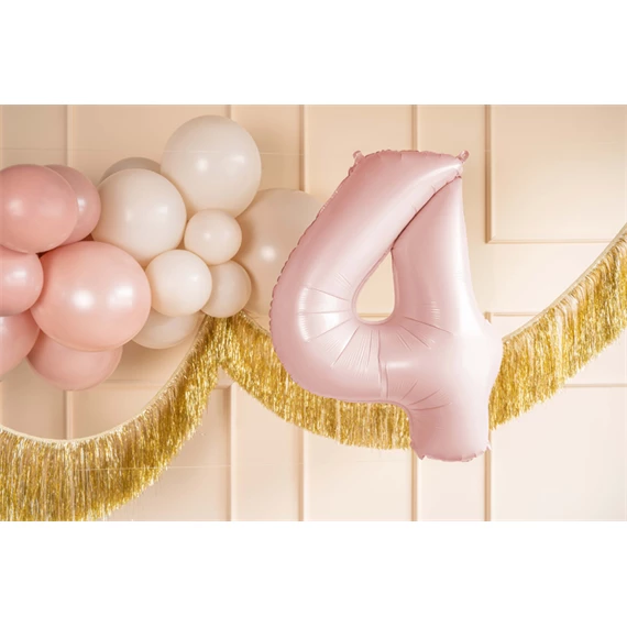 Lufi 4-es szám fólia 72 cm világos rózsaszín