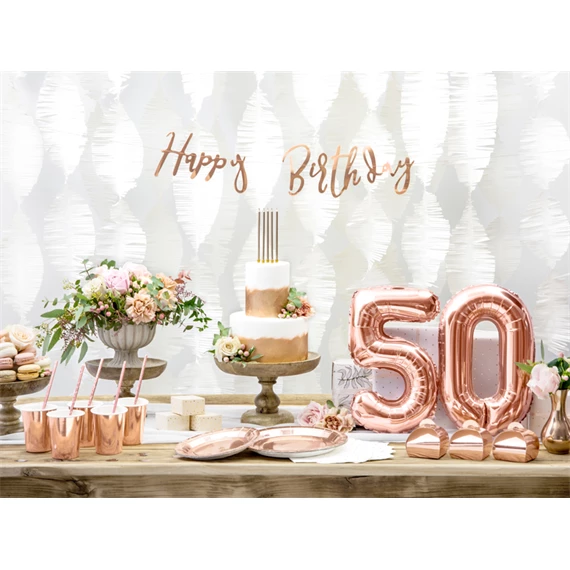 Lufi 5-ös szám fólia 35 cm rózsaarany