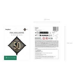 Lufi 50-es szám fólia 46x46 cm vegyes