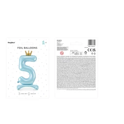 Lufi 5-ös szám álló fólia 84 cm égkék