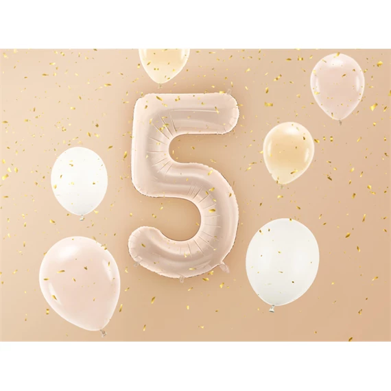 Lufi 5-ös szám fólia 72 cm sötét bézs