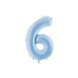 Lufi 6-os szám fólia 86 cm ködös kék
