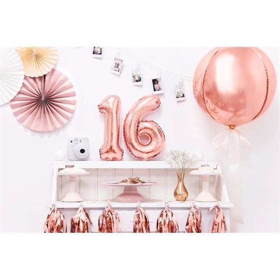 Lufi 6-os szám fólia 35 cm rózsaarany