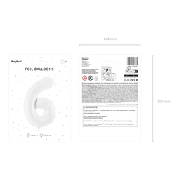 Lufi 6-os szám fólia 86 cm fehér