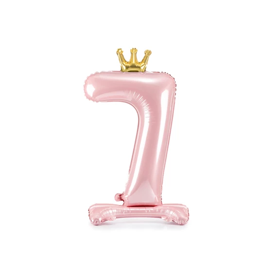 Lufi 7-es szám álló fólia 84 cm világos rózsaszín