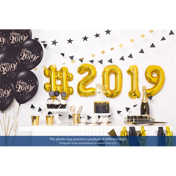 Lufi 7-es szám fólia 35 cm arany