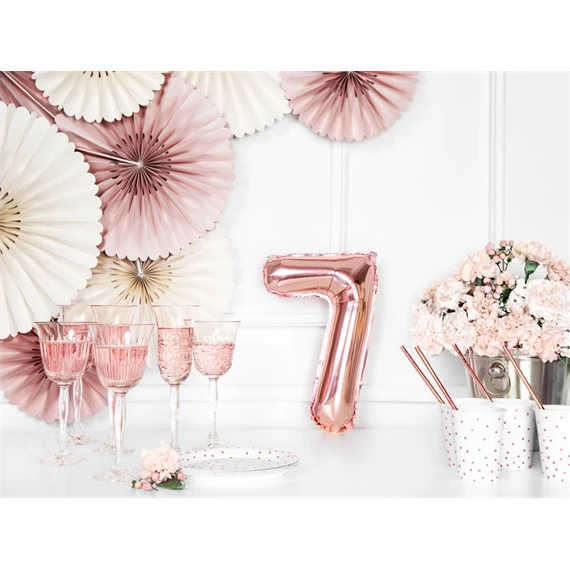 Lufi 7-es szám fólia 35 cm rózsaarany